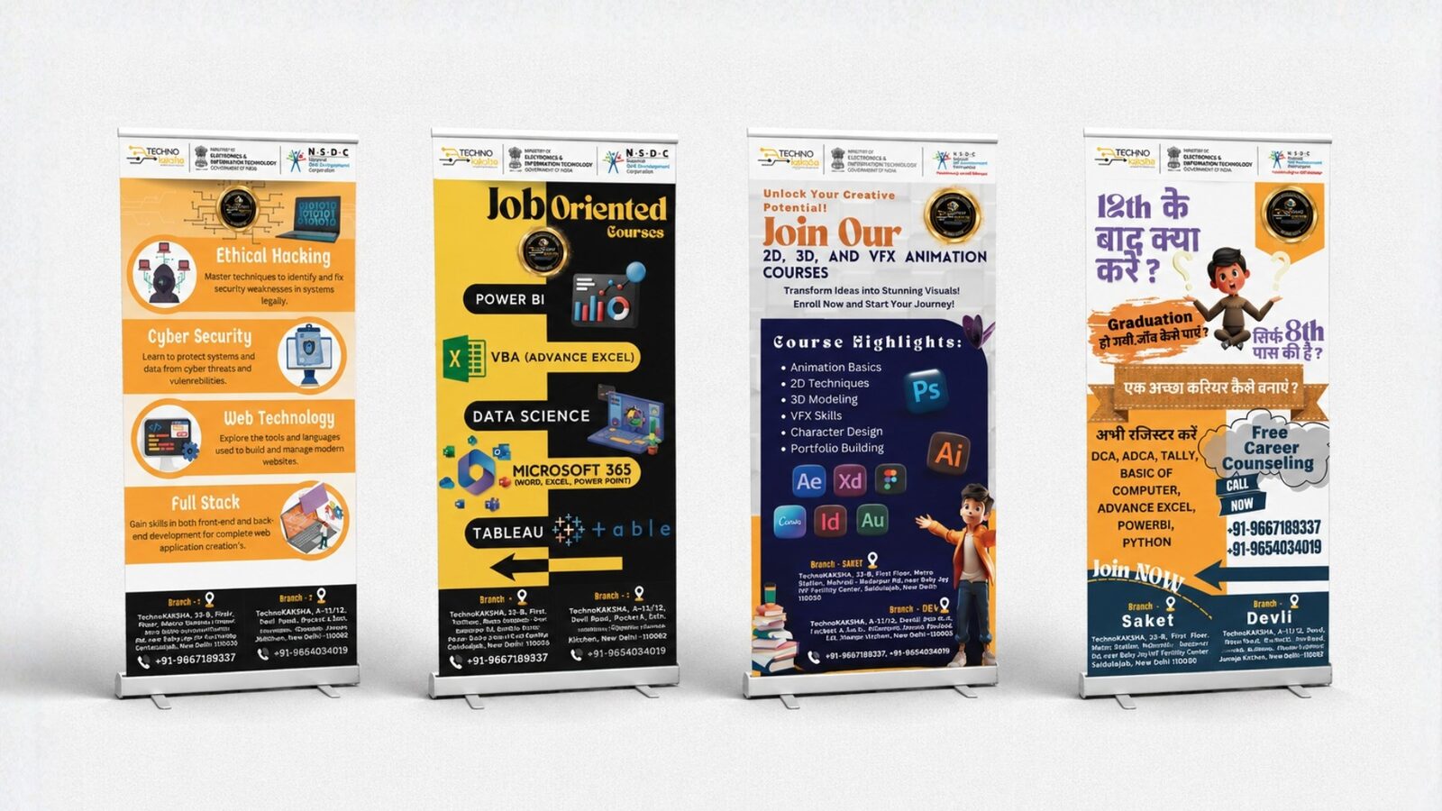 TechnoKaksha standee designs